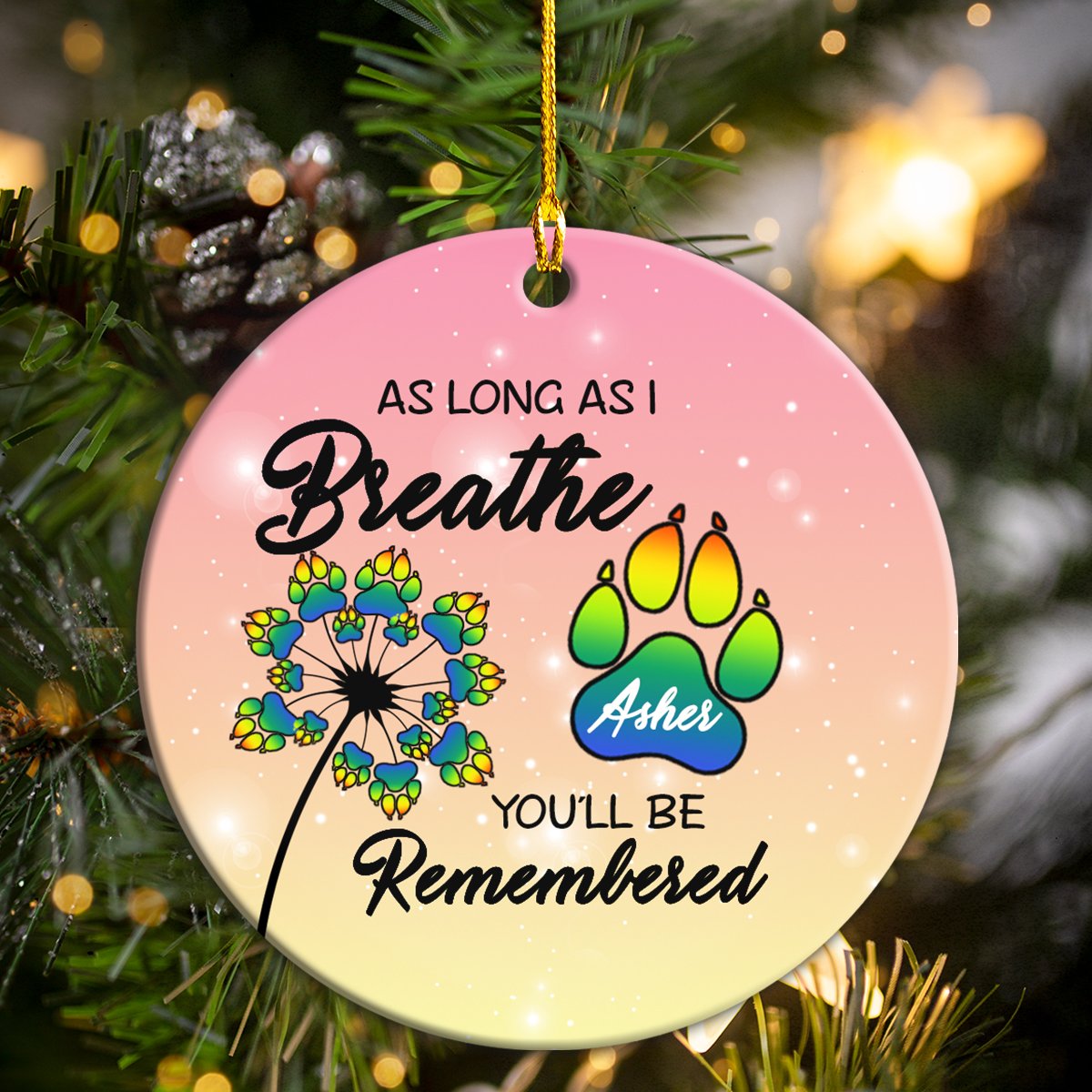 Cat'll Be Remembered Personalizedwitch Personalized Christmas Ornament