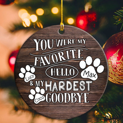 Dog Hello Goodbye Personalizedwitch Personalized Christmas Ornament