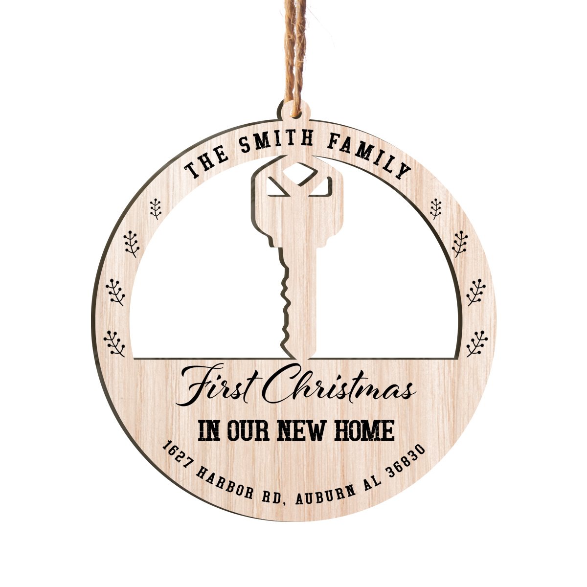 Custom First Christmas In Our New Home Personalizedwitch Personalized Layered Wood Ornament