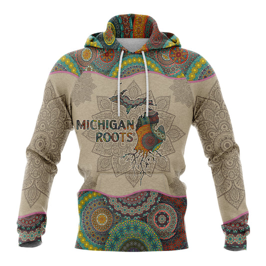 Awesome Michigan Roots Mandala H7930 All Over Print Unisex Hoodie