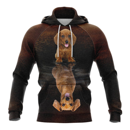 Cute Dachshund Reflection H22419 All Over Print Unisex Hoodie