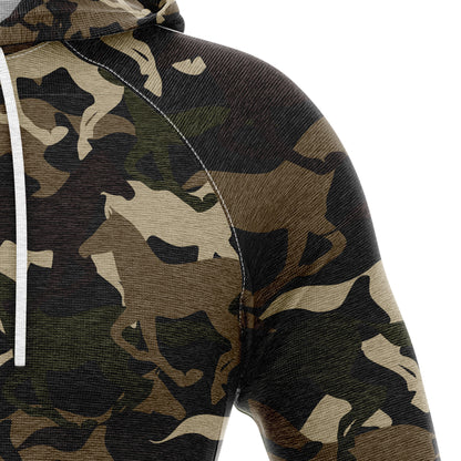 Beautiful Camouflage Horse H22403 All Over Print Unisex Hoodie