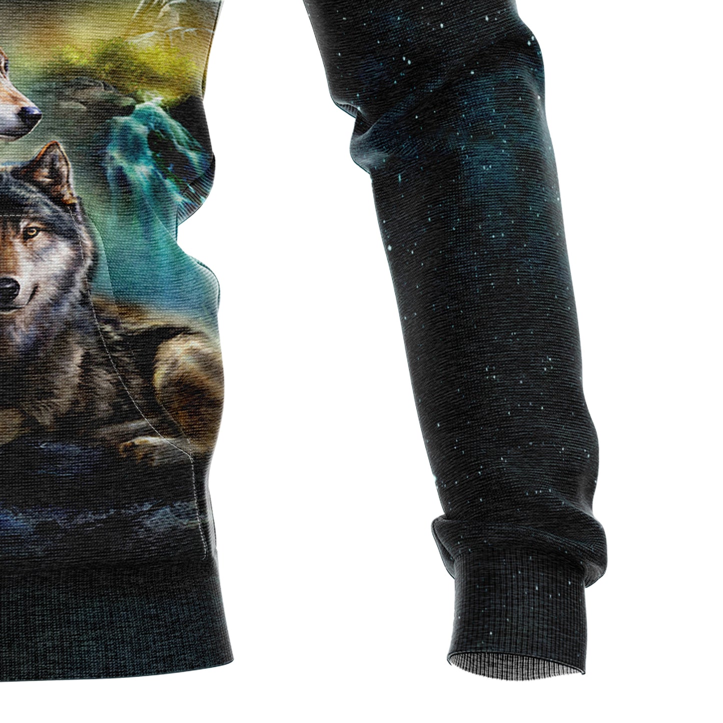Gray Wolf Couple G525 All Over Print Unisex Hoodie