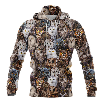 Owl Awesome Group T224 All Over Print Unisex Hoodie