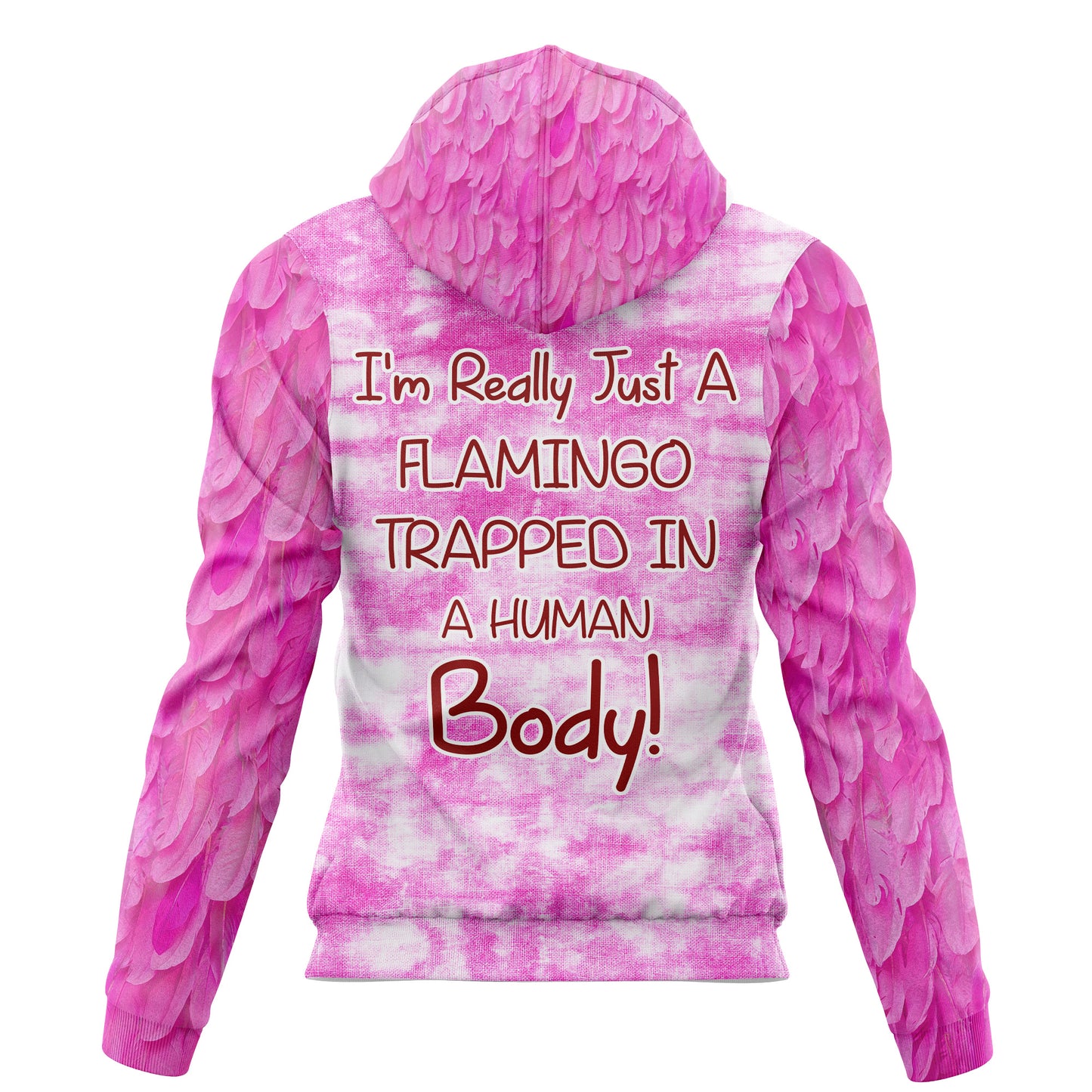 Flamingo Trapped In Human Body TY2011 All Over Print Unisex Hoodie