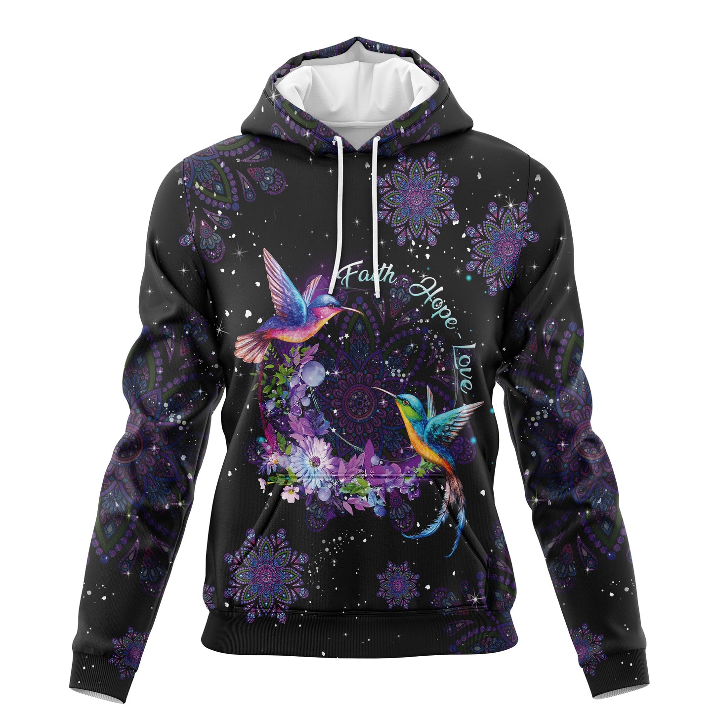 Hummingbird Faith Hope Love T2011 All Over Print Unisex Hoodie