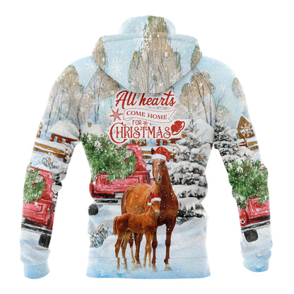 All Heart Comes Home Horse TG51111 All Over Print Unisex Hoodie