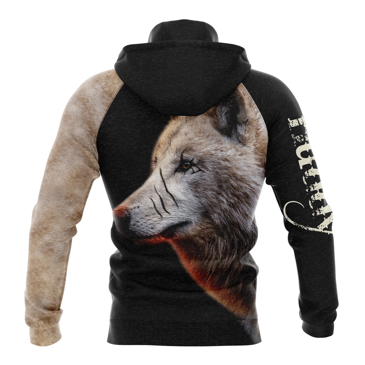 Custom Name Gray Wolf G51118 All Over Print Unisex Hoodie