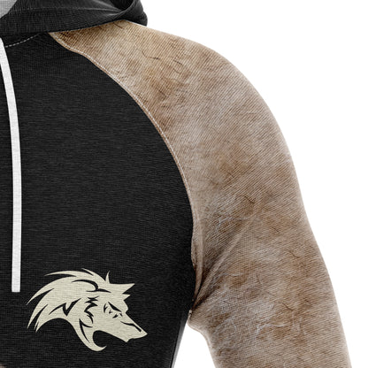 Custom Name Gray Wolf G51118 All Over Print Unisex Hoodie