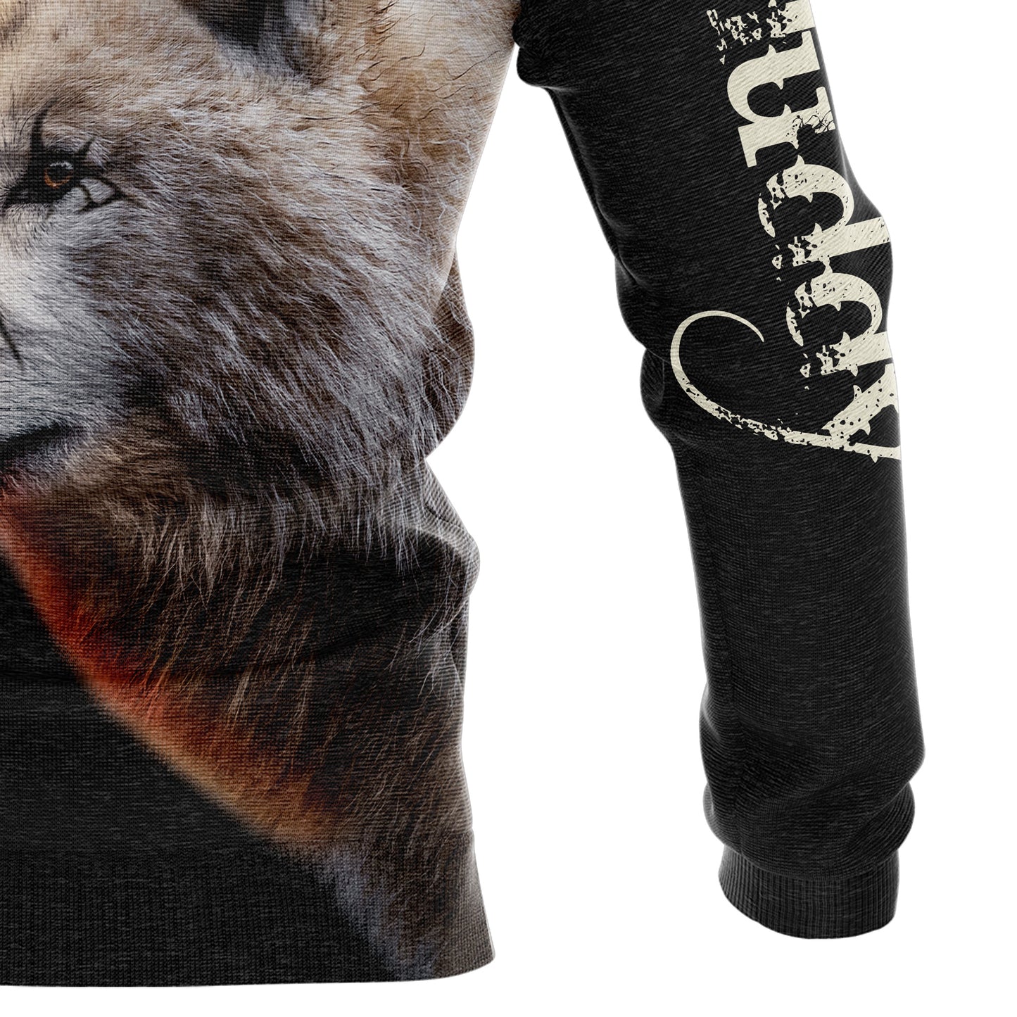 Custom Name Gray Wolf G51118 All Over Print Unisex Hoodie