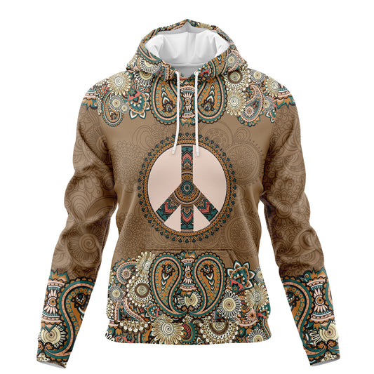 Hippie Peace Mandala Paisley Pattern G5109 All Over Print Unisex Hoodie