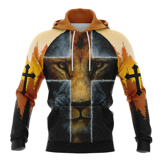 Lion and Jesus D0309 All Over Print Unisex Hoodie
