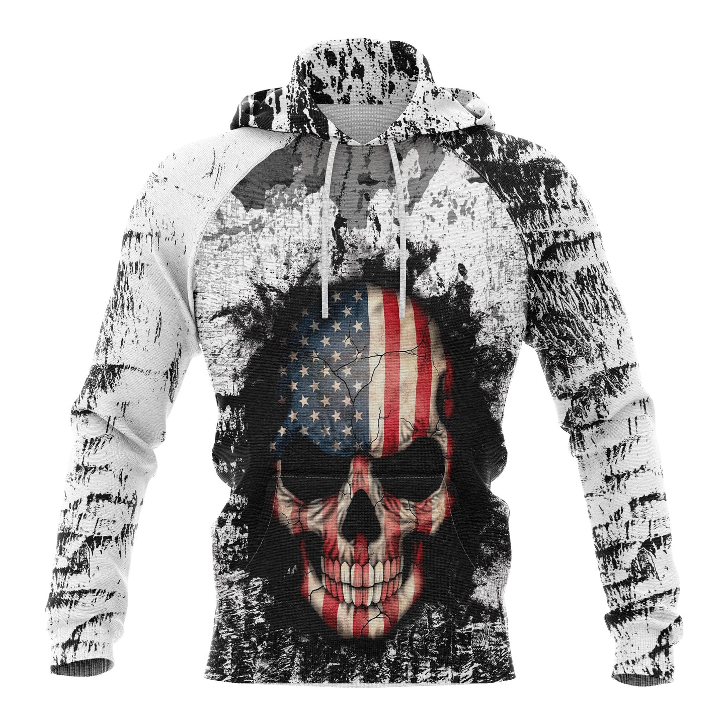 American Flag Skull G5814 All Over Print Unisex Hoodie