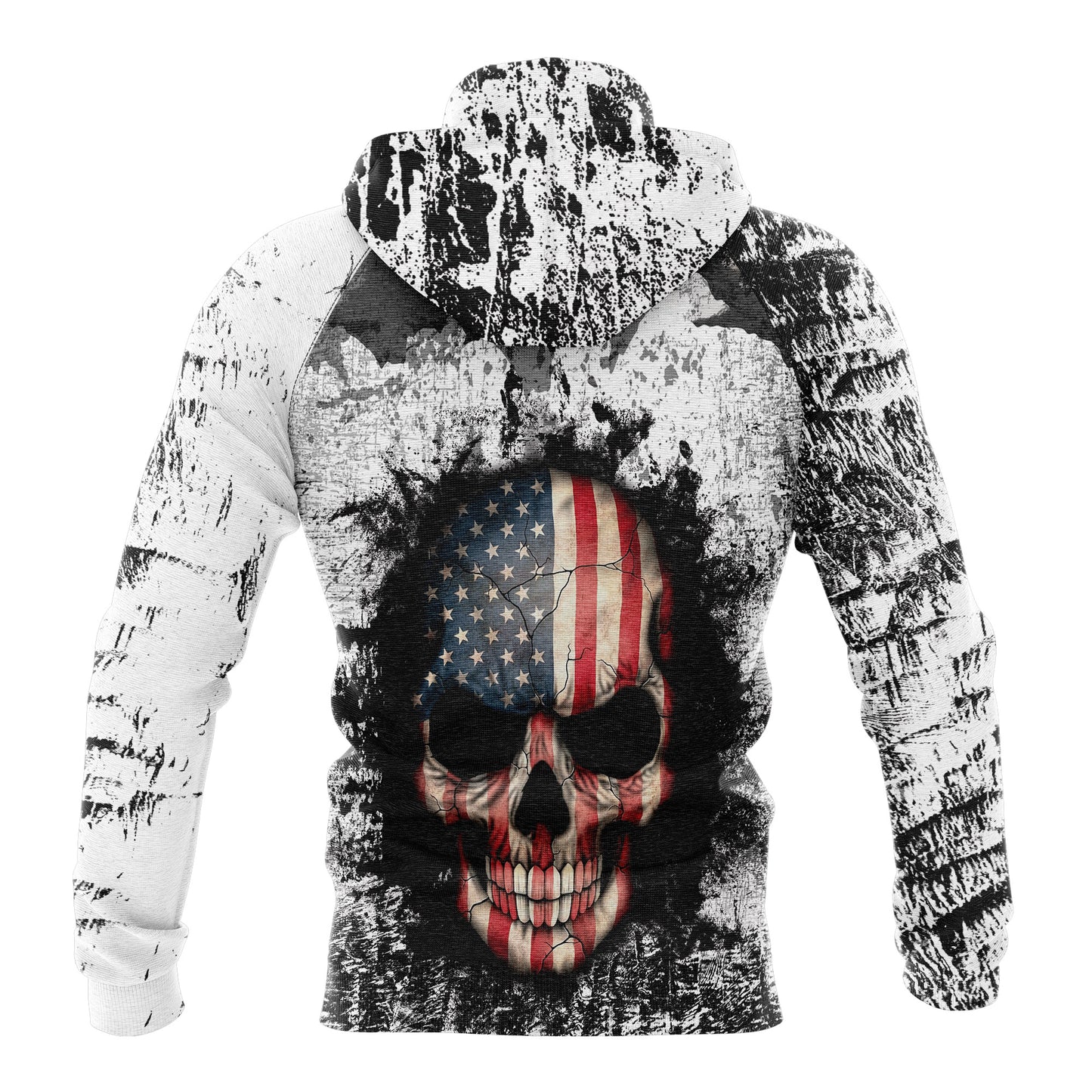 American Flag Skull G5814 All Over Print Unisex Hoodie