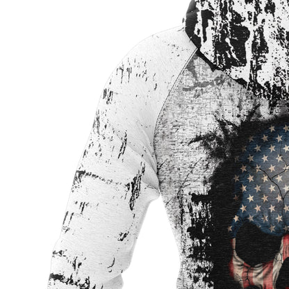 American Flag Skull G5814 All Over Print Unisex Hoodie