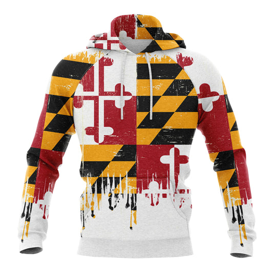 Maryland Flag T2105 All Over Print Unisex Hoodie