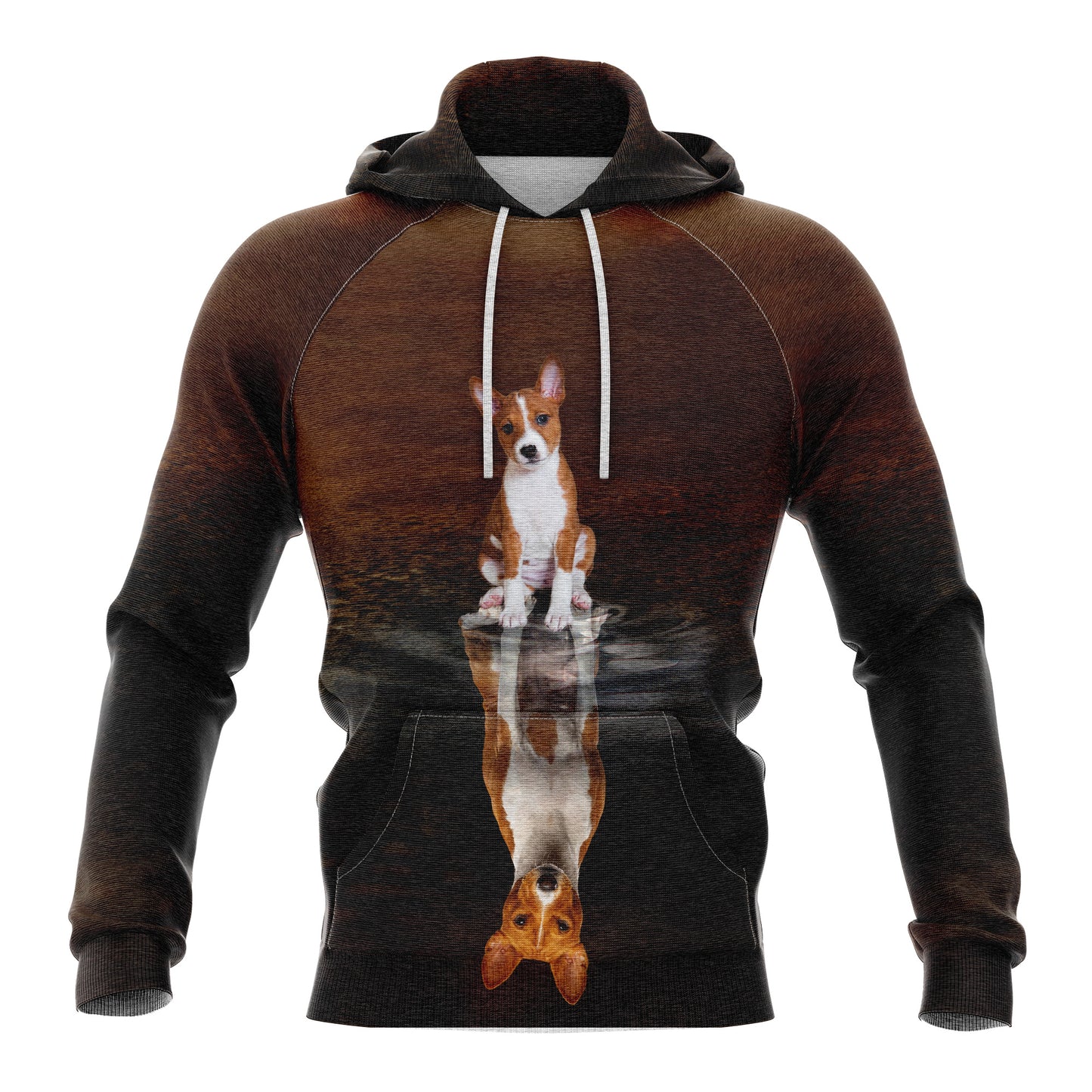 Cute Basenji Reflection H22417 All Over Print Unisex Hoodie