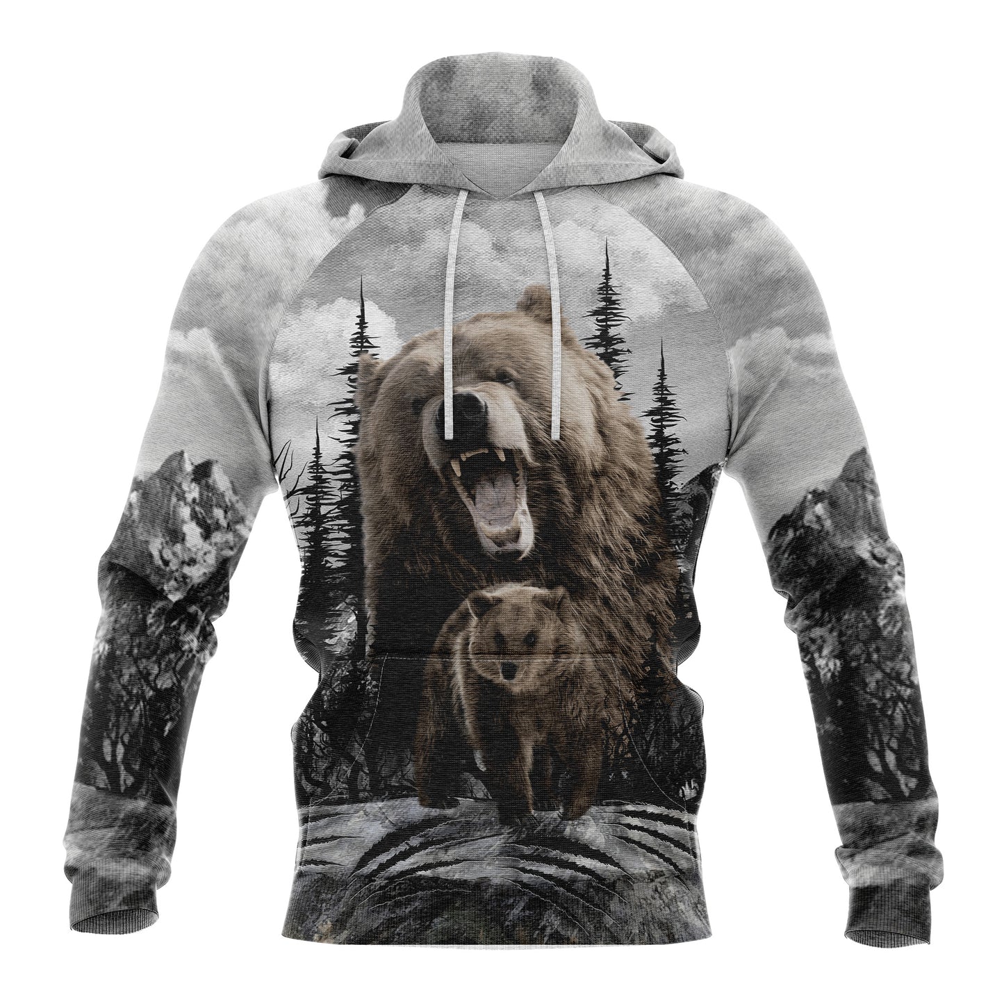 Bear Scratch T2606 All Over Print Unisex Hoodie
