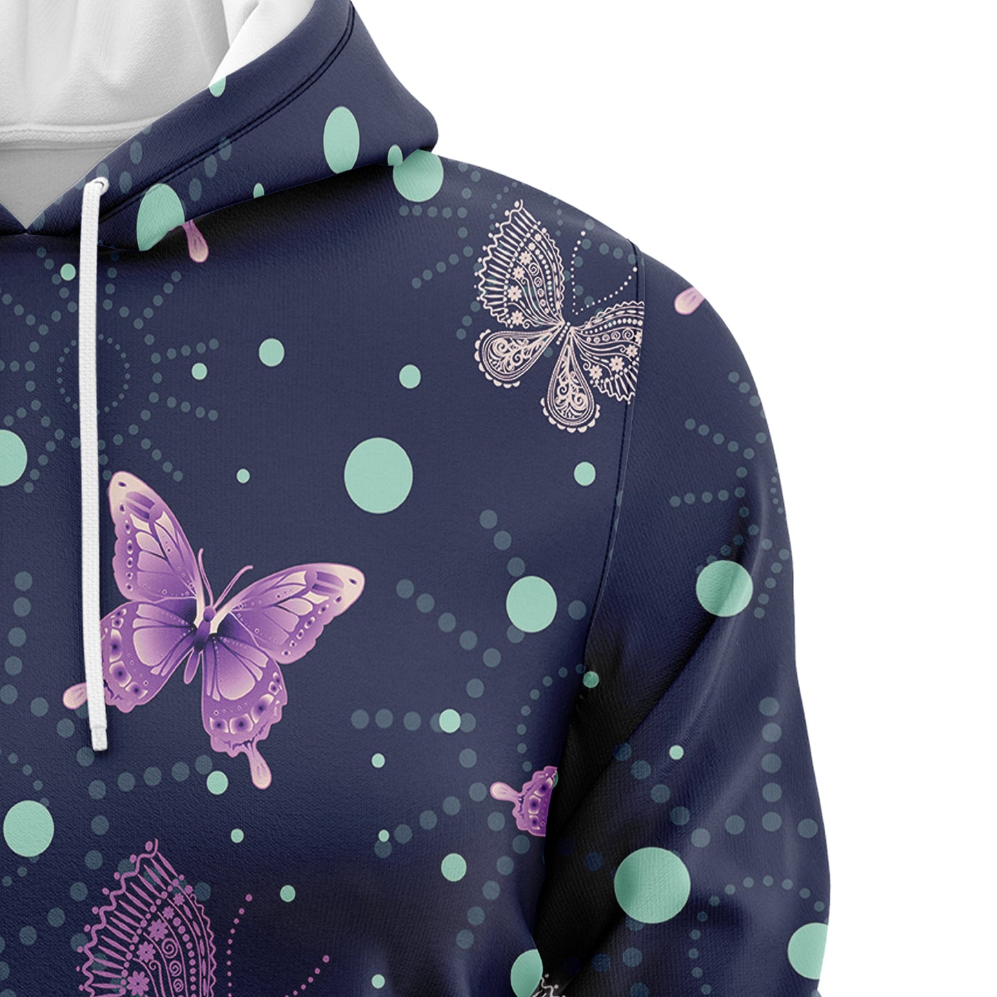 Butterfly Purple Garden T710 All Over Print Unisex Hoodie