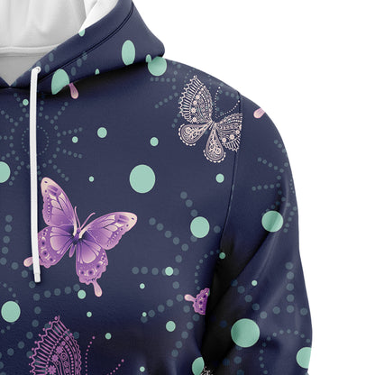 Butterfly Purple Garden T710 All Over Print Unisex Hoodie