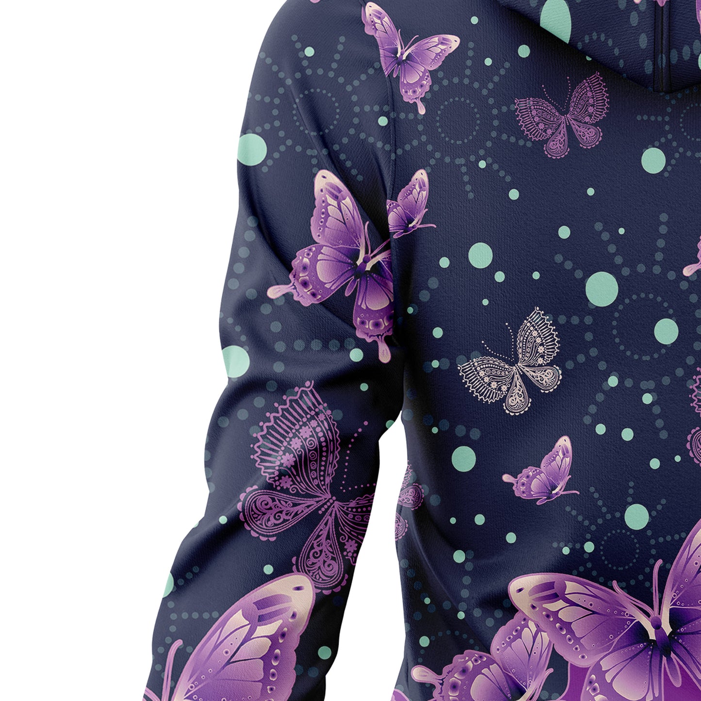 Butterfly Purple Garden T710 All Over Print Unisex Hoodie