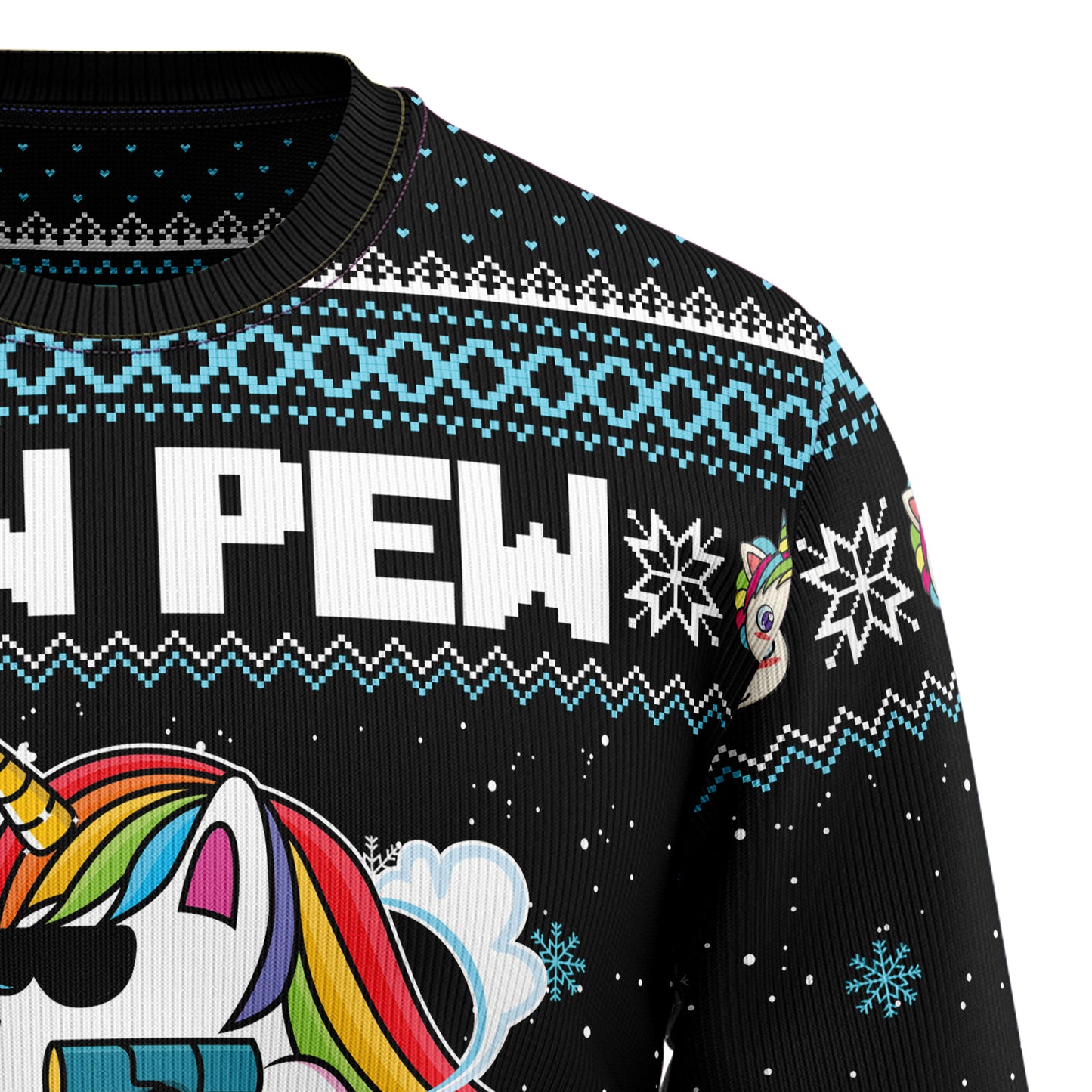 Unicorn Pew Pew TG5114 Ugly Christmas Sweater