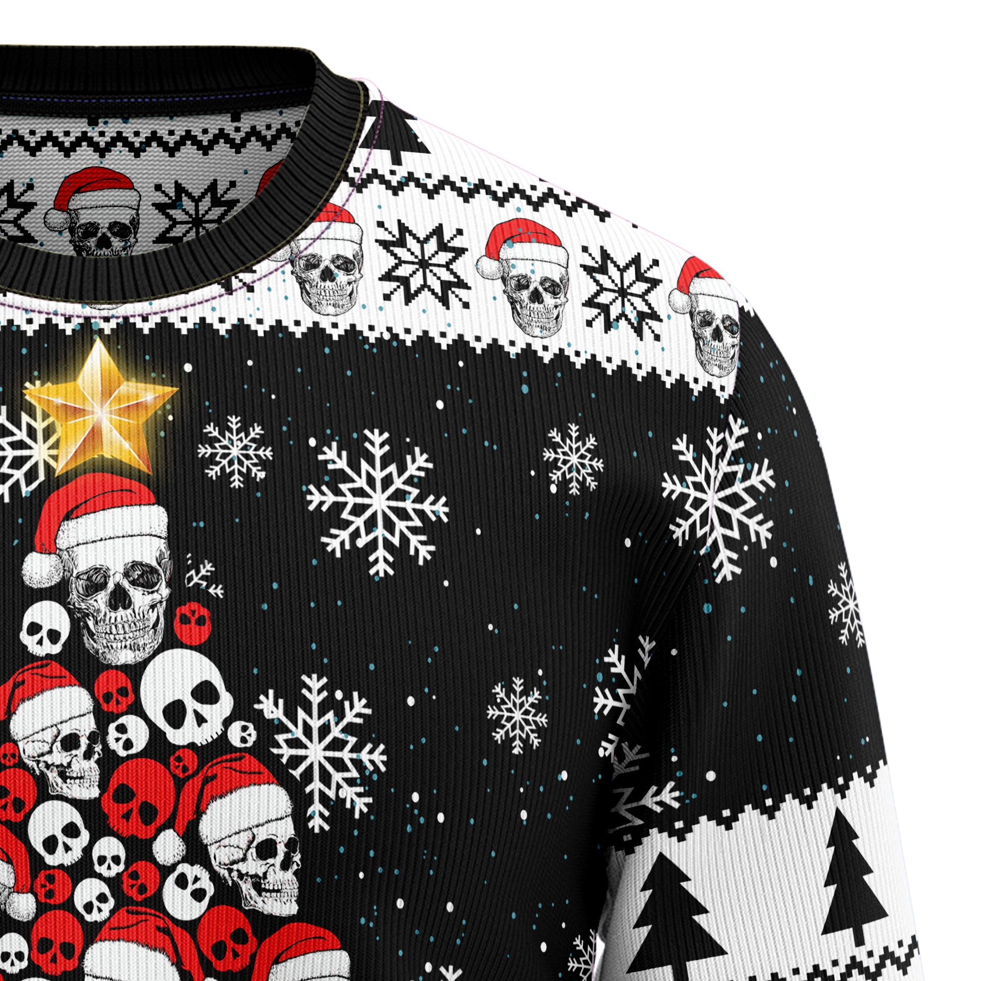 Dallas Cowboys Skull Personalized Ugly Christmas Sweater - Shibtee