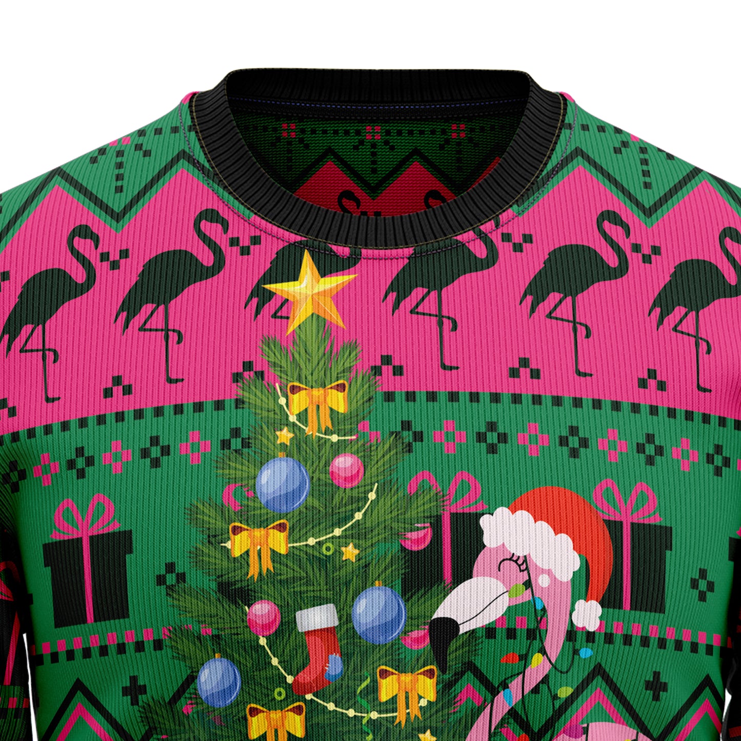 Flamingo Christmas Tree G51020 Ugly Christmas Sweater