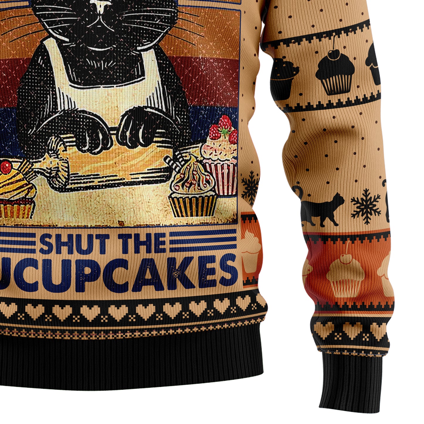 Shut The Fucupcakes Christmas TG5113 Ugly Christmas Sweater
