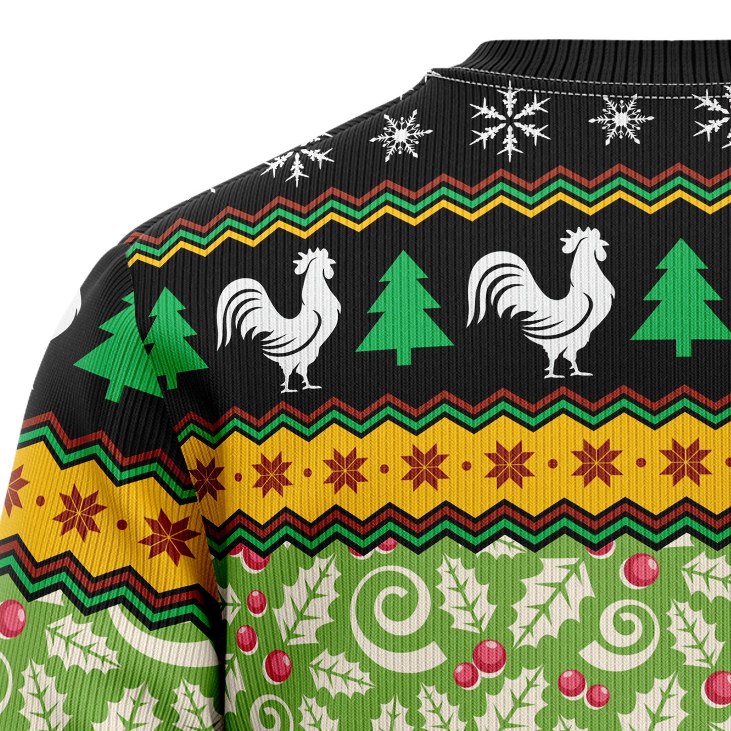 Chicken Cluck-ry Christmas D0610 Ugly Christmas Sweater