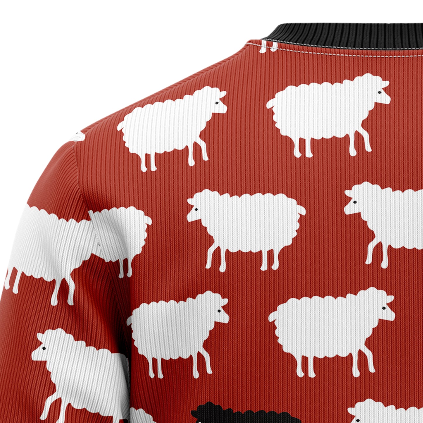 Sheep Black And White T2011 Ugly Christmas Sweater