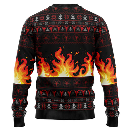 Satan Claus Merry Christmas Hail Satanic G51020 Ugly Christmas Sweater