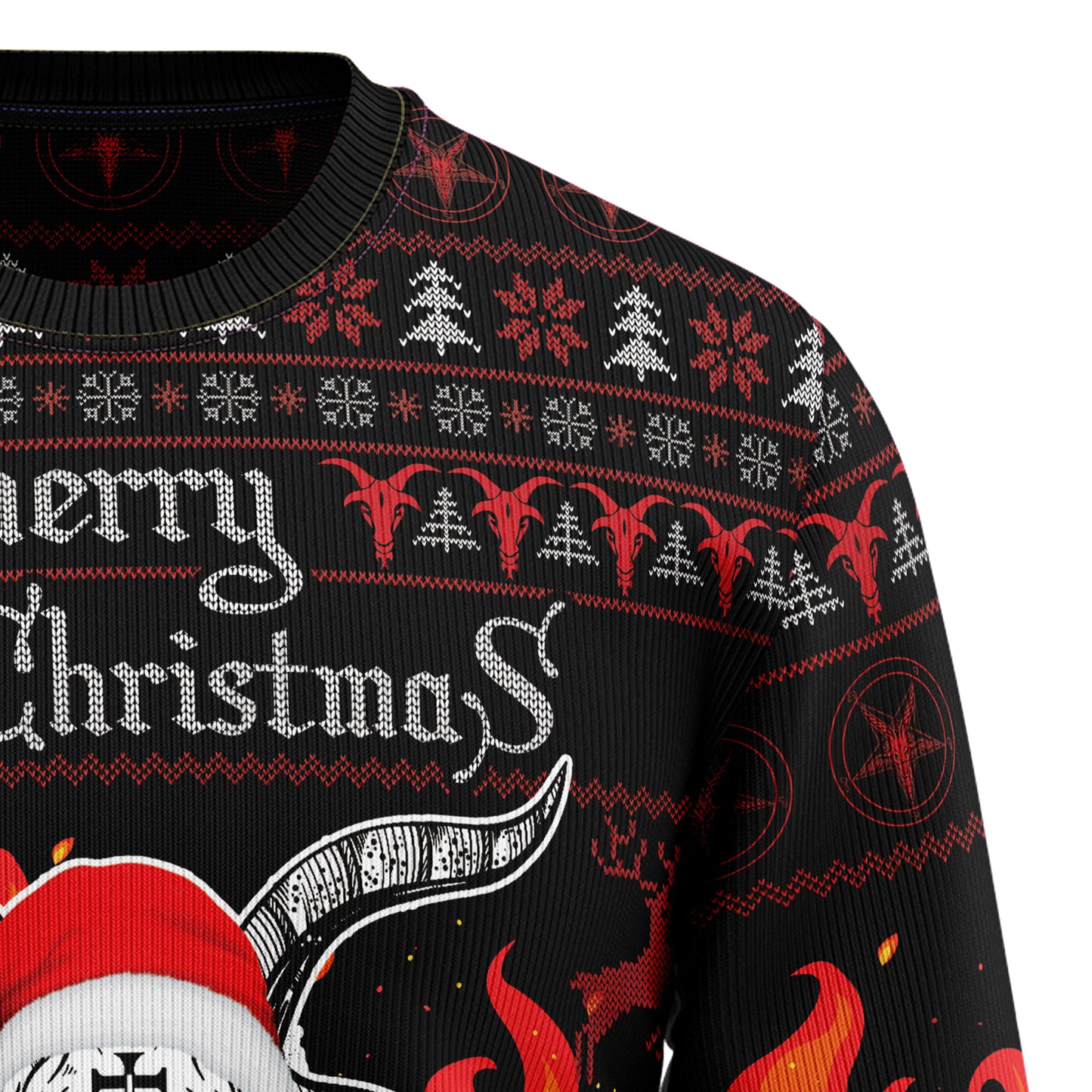 Satan Claus Merry Christmas Hail Satanic G51020 Ugly Christmas Sweater