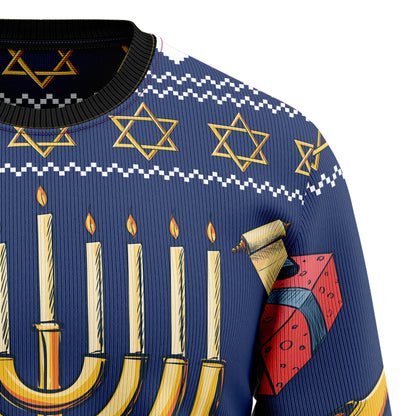 Jewish Hanukkah D0210 Ugly Christmas Sweater