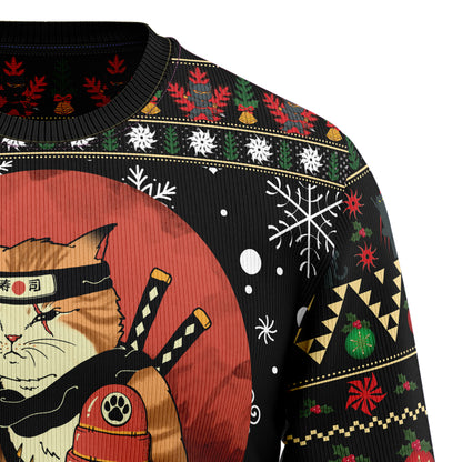 Ninja Cat HZ102706 Ugly Christmas Sweater