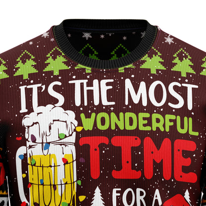 Time For Beer TG51110 Ugly Christmas Sweater