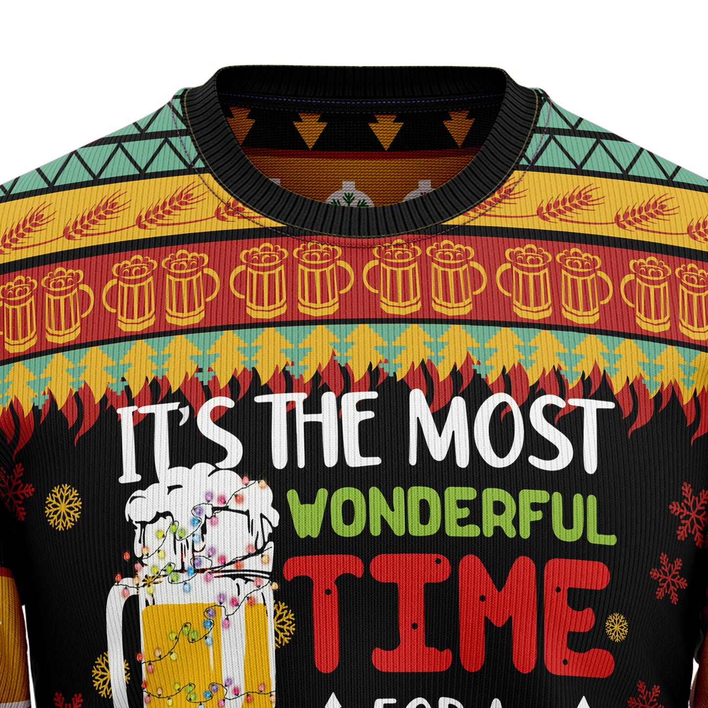 It's The Most Wonderful Time For A Beer Ugly Christmas Sweater