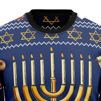 Jewish Hanukkah D0210 Ugly Christmas Sweater