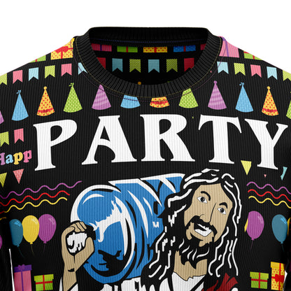 Jesus's Party HZ101616 Ugly Christmas Sweater