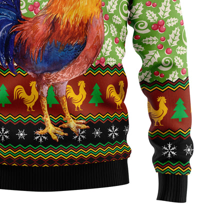 Chicken Cluck-ry Christmas D0610 Ugly Christmas Sweater