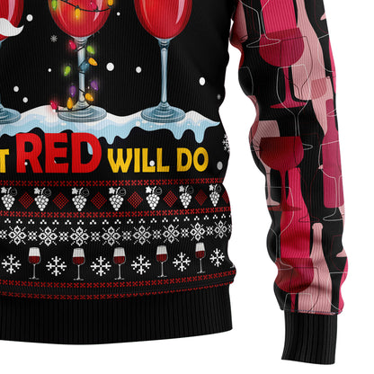 Wine Red Christmas T1911 Ugly Christmas Sweater
