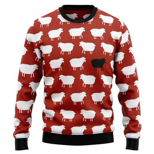 Sheep Black And White T2011 Ugly Christmas Sweater