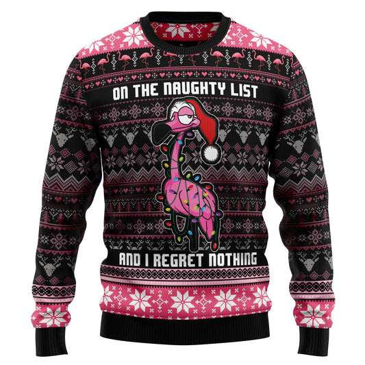 Flamingo Naughty List D1211 Ugly Christmas Sweater