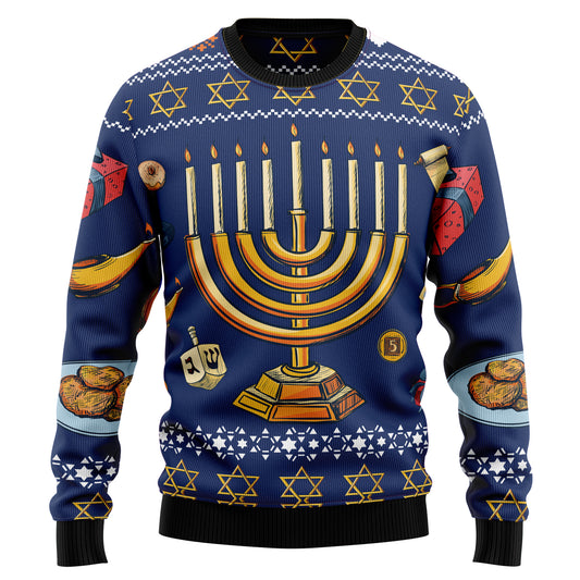 Jewish Hanukkah D0210 Ugly Christmas Sweater