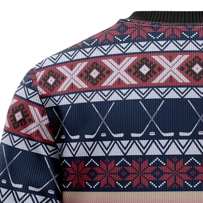 Santa Hockey T0511 Ugly Christmas Sweater