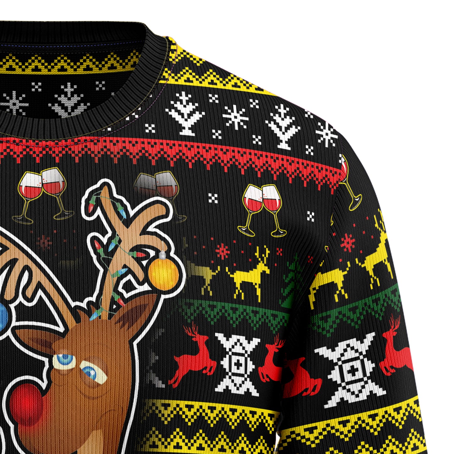 Time To Get Blitzened HT081201 Ugly Christmas Sweater