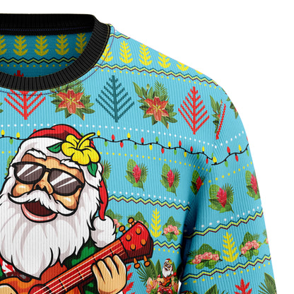 Hawaiian Christmas Santa Claus HZ102109 Ugly Christmas Sweater