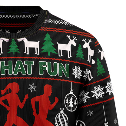 Running Oh What Fun TY1910 Ugly Christmas Sweater