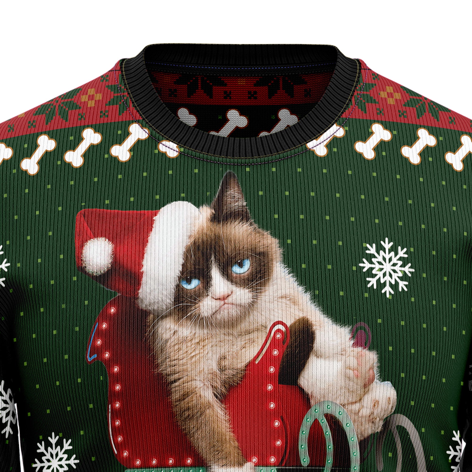 Grumpy cat hotsell christmas sweater