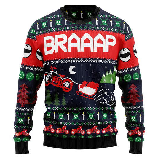 Motorbike Braaap T510 Ugly Christmas Sweater